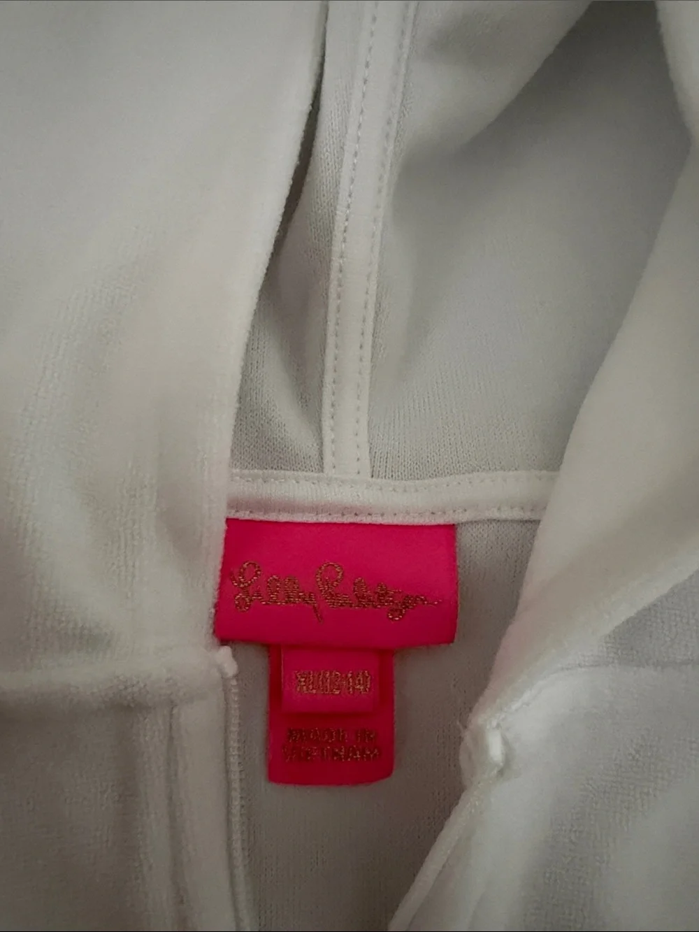 Lilly Pulitzer Girls White cover up- XL 12-14